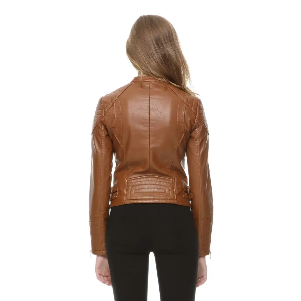 レディース スリム PUレザー ジャケット アメリカンスタイル ストリート バイクスタイル おしゃれ 秋新作 ヨーロッパデザイン