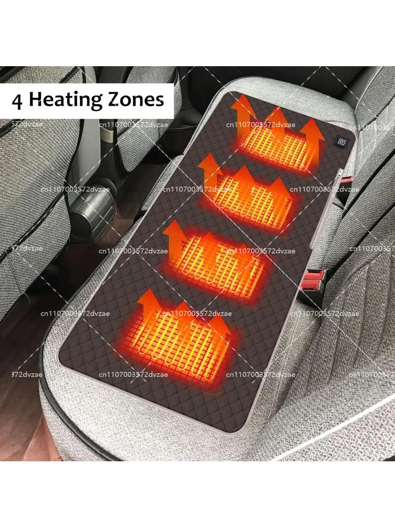 4 Heated Areas Camping Chair Heated Mat USB Rechargeable 3 Speed Adjustable Smart Temperature Control Winter Warm Pads