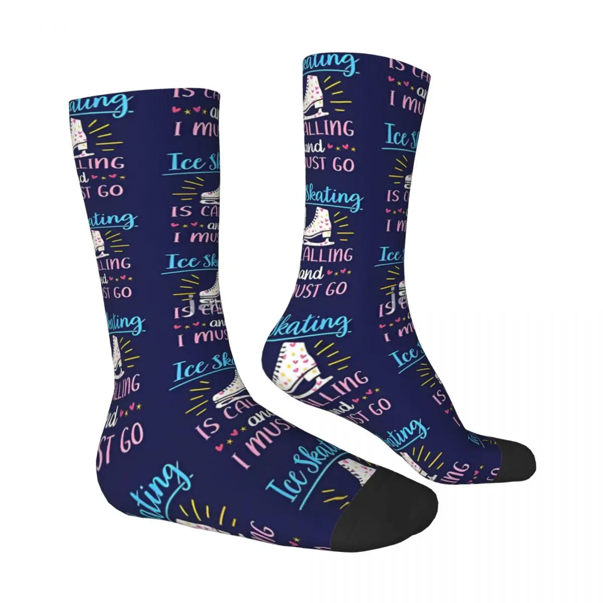 I Must Go Ice Skating Sport Socks Male Mens Women Summer Stockings Polyester