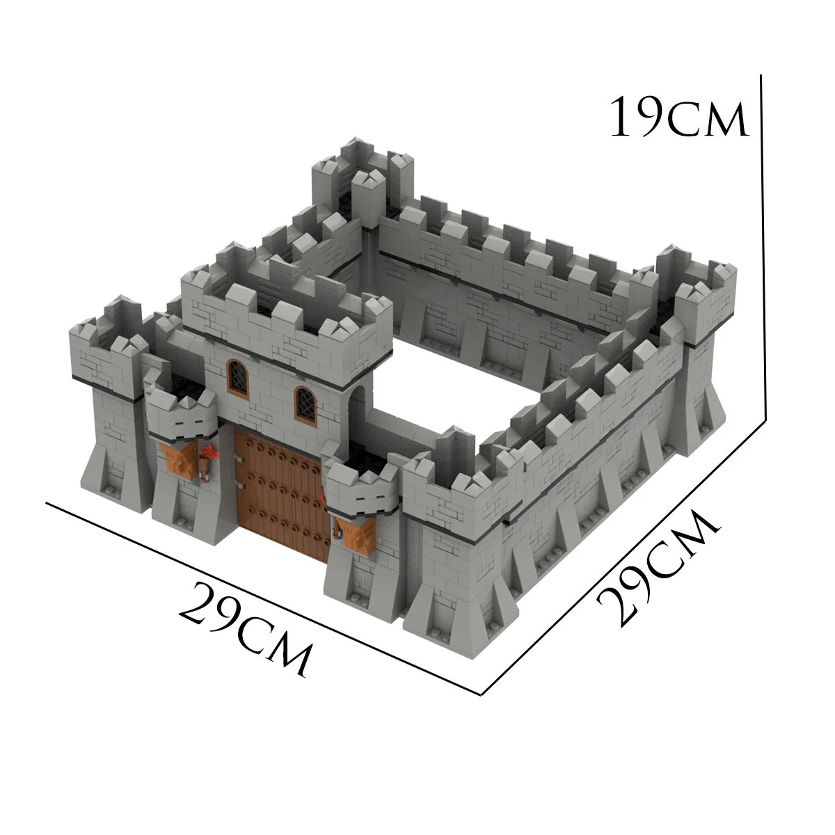 Middeleeuwse architectuur kasteel kleine deeltjes montage bouwstenen puzzel speelgoed model cadeauset ornament