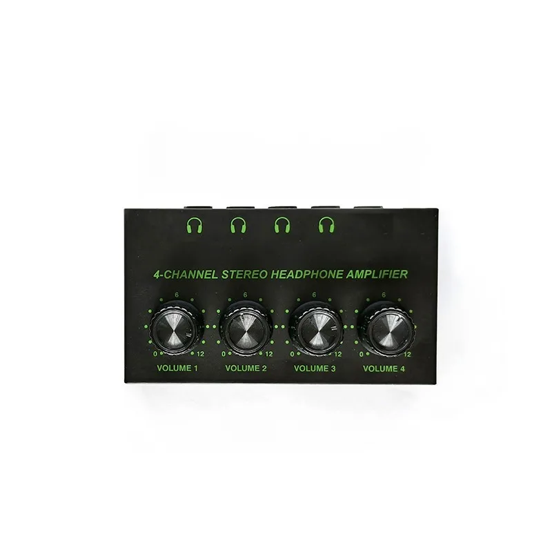 Para RGB profesional 4 canales amplificador de auriculares divisor equipo mezclador de salida profesional