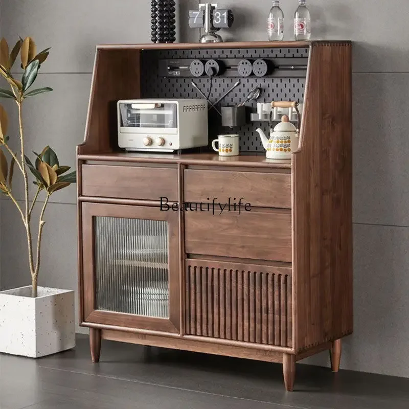 

lNorth American Black Walnut Solid Wood Side Cabinet Modern Simple Locker Japanese Style