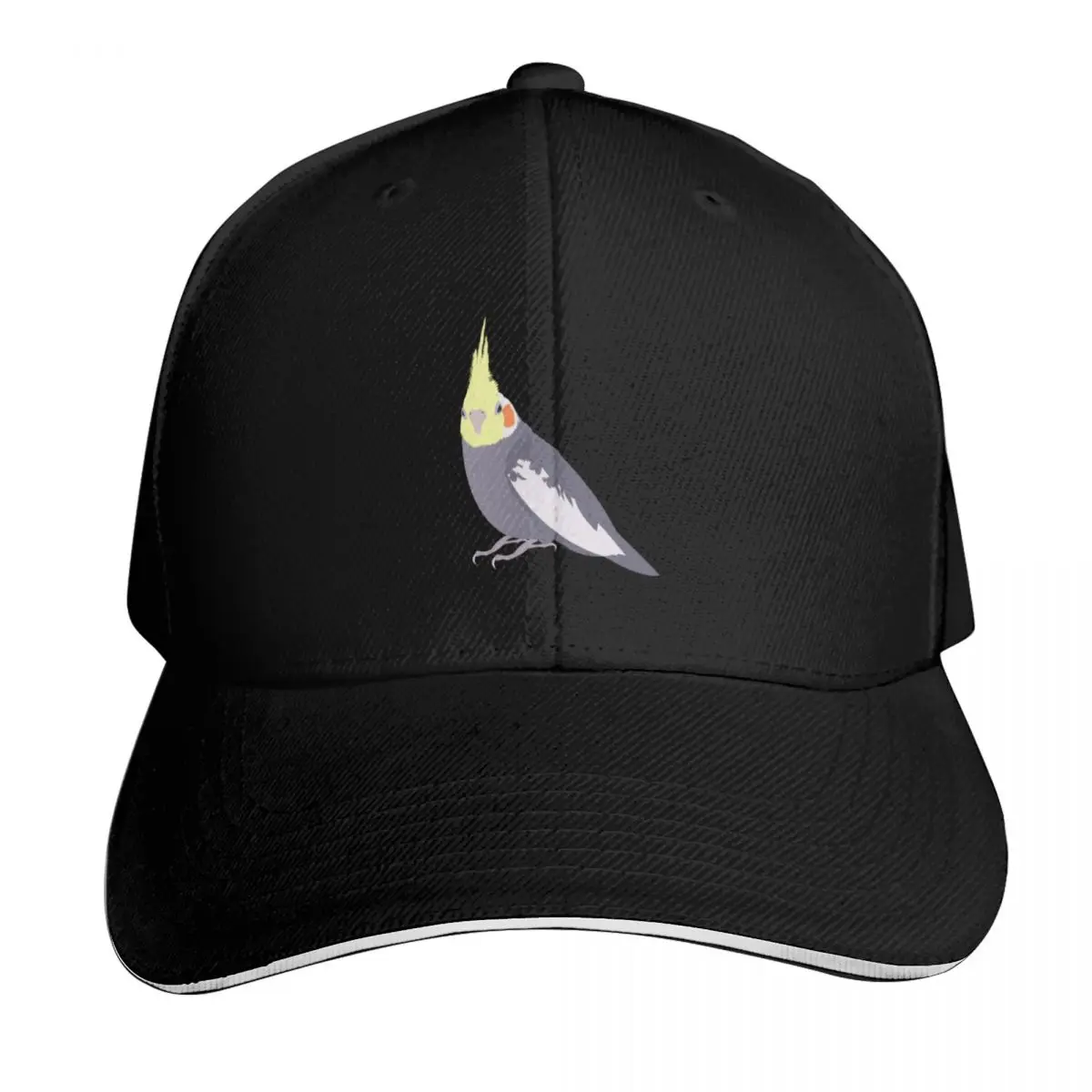 Cockatiel Bird Baseball Cap Snapback Flat Bill Strapback Dad Hat Six Panel Structured Crown