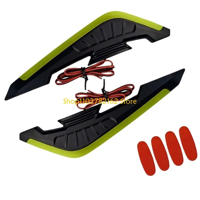 547B Front Side Spoiler Wind Fairing with LED Light for Motorcycle and Electric Bike Enhancing Night Ride Safety and