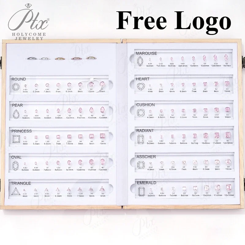 Custom Cubic Zirconia Size Chart Set | Professional Ring Sizer Tool & Gemstone Measurement Guide for Jewelry Making Supplies