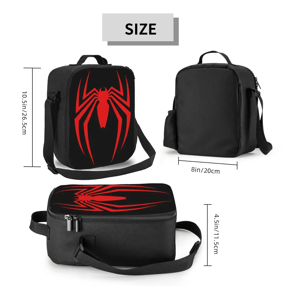 Custom Animal Spider Lunch Bag Women Thermal Cooler Insulated Lunch Box for Children School