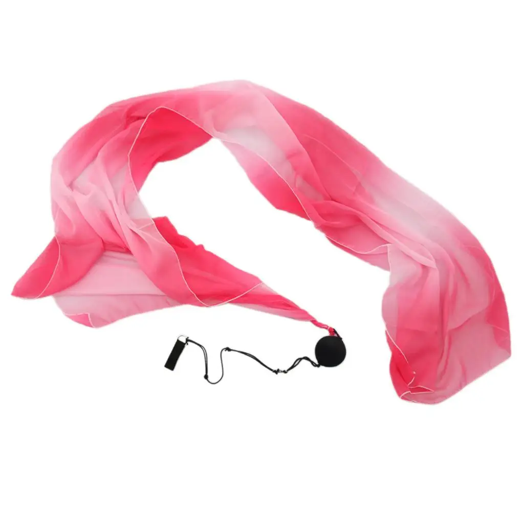 Adjustable Dance Silk Veil Thrown Ball Finger Play Poi Ball Accessory for Oriental Belly Dance Suit