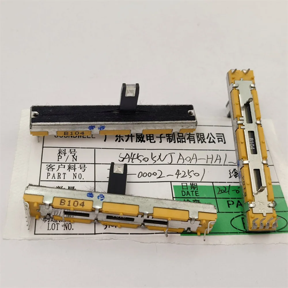 

Original new 100% 6cm single pusher potentiometer B5K B100K A100K A1M handle length 15MM with LED (SWITCH)