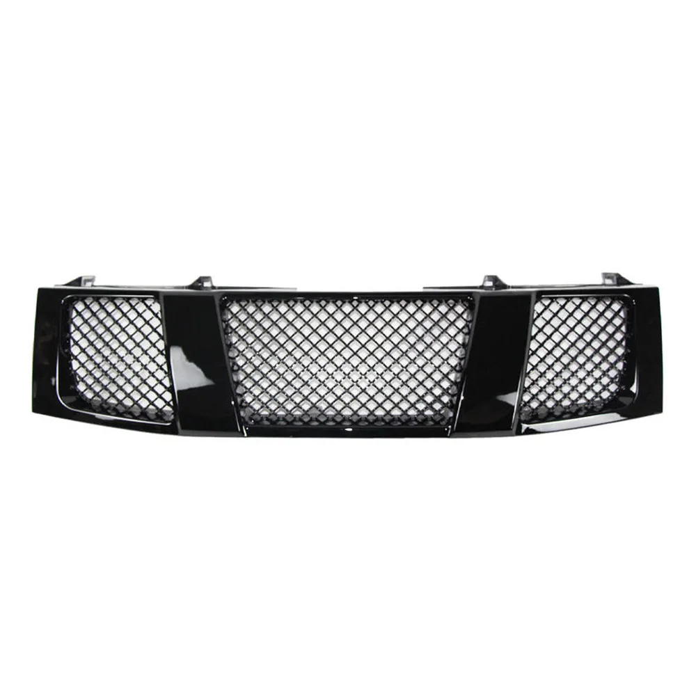 Car Grid Shell Bumper Ventilation Grille Front Face For Nissan Titan 2004 2005 2006 Gloss Black Racing Grills Upper Trim Cover