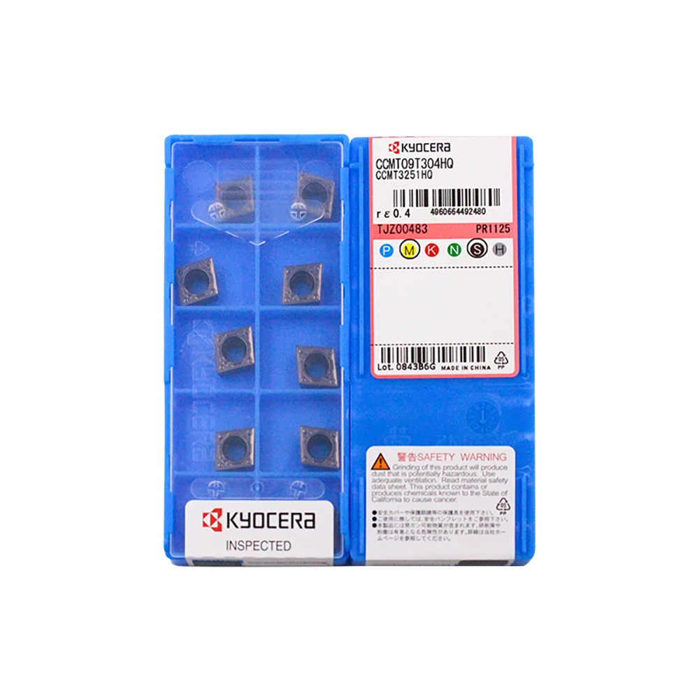

Original CCMT 060202HQ 060204HQ 09T302HQ 09T304HQ 09T308HQ PR1125 80° Diamond Positive Insert with Hole