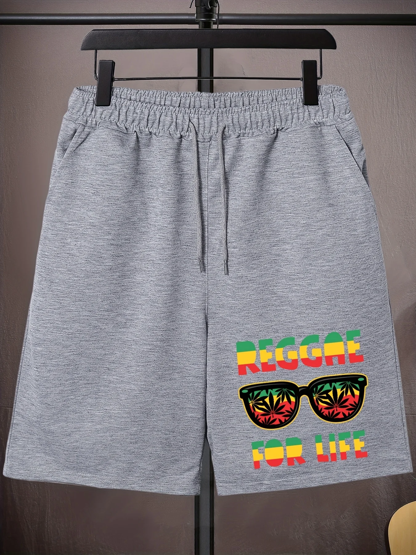 

Shorts De Cordão Elástico Casual Com Estampa De Carta Shorts Masculinos Para Atividades Ao Ar Livre No Verão