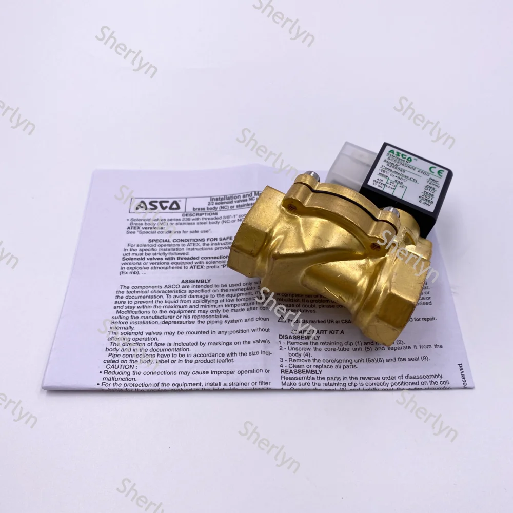 SCE238D002 2-Position 2-Way 230/50 ASCO Solenoid Valve G1/2 'Threaded Pilot Solenoid Valve