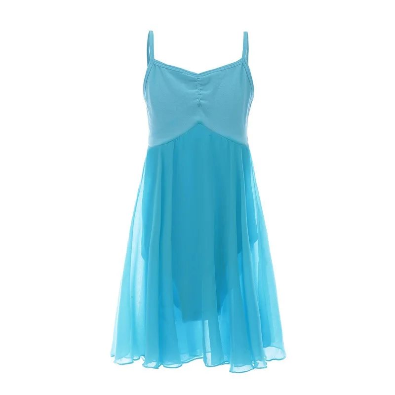 Robe de Ballet pour filles, justaucorps de danse, Camisole douce, Costume de gymnastique, robe mignonne sans manches, vêtements de danse