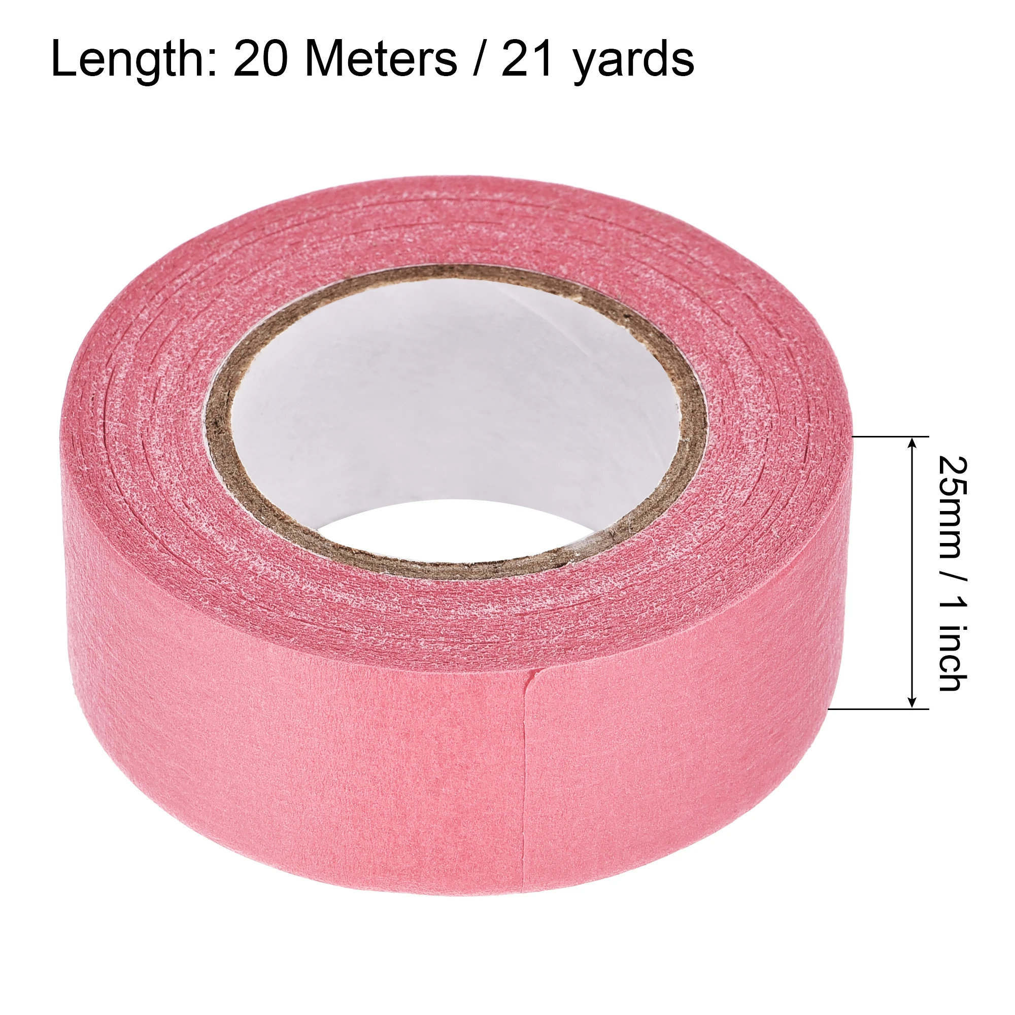 uxcell 6 Pcs 25mm 1 inch Wide 20m 21 Yards Masking Tape Painters Tape Rolls Pink for DIY Crafts