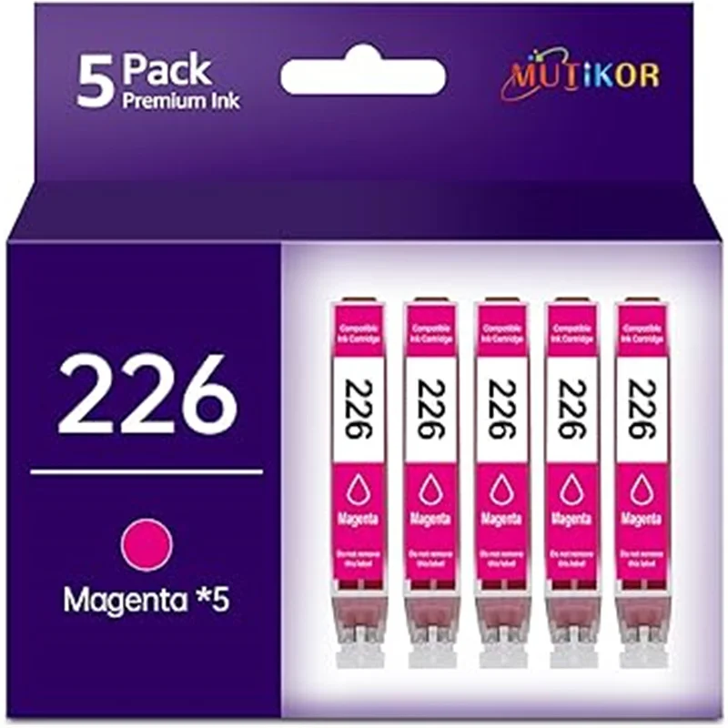 CLI-226 PGI-225 Compatible Cartridge Replacement for 226 Magenta Ink Cartridges for Printer MG8120 iP4820 MX712 MG8120B MG5120 M