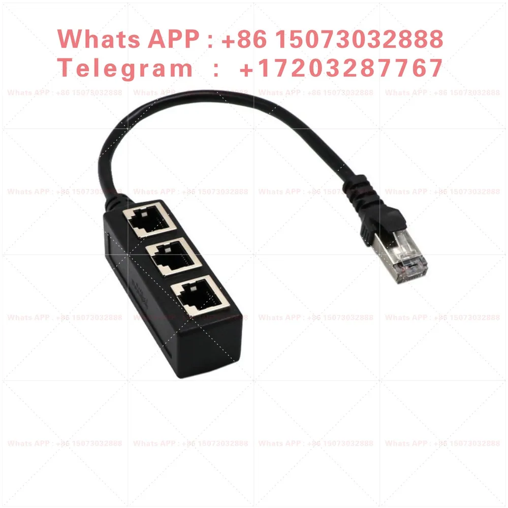 RJ45 extension cable One point three network cable, adapter cable, connecting cable, one male three bus CAT7 network cable