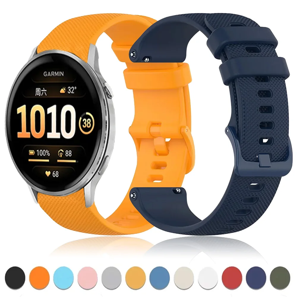 20mm 22mm weiches Silikonarmband für Garmin Venu 4 45mm Forerunner 970 570 47/42mm Offizielles Uhrenarmband Garmin Active 6 Vivoactive 6