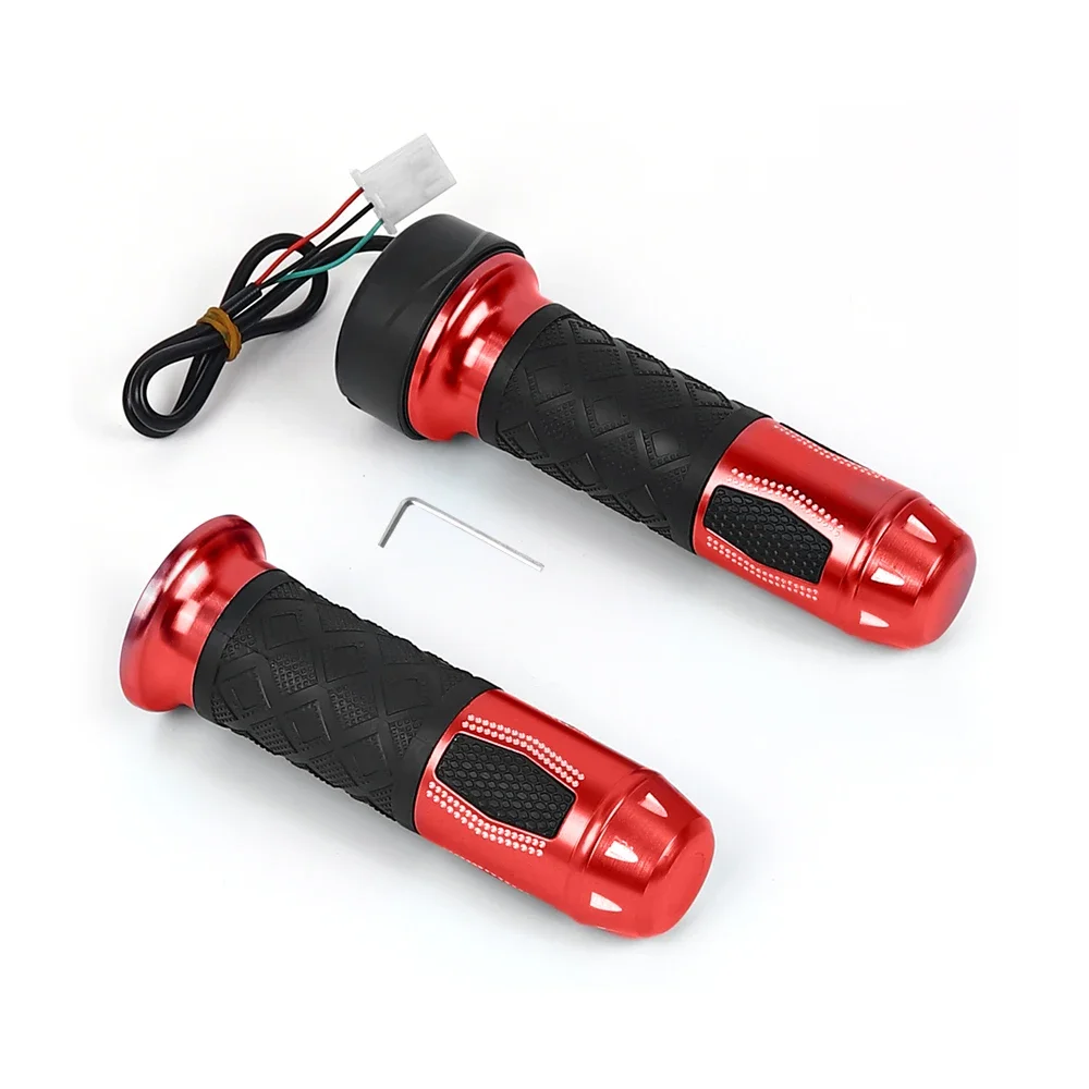 Ghzste Mango De Acelerador Para Scooter Eléctrico – Aleación De Aluminio Y ABS, Giratorio, Compatible Con Smartyro, Kukirin Y Feimi (Rojo)