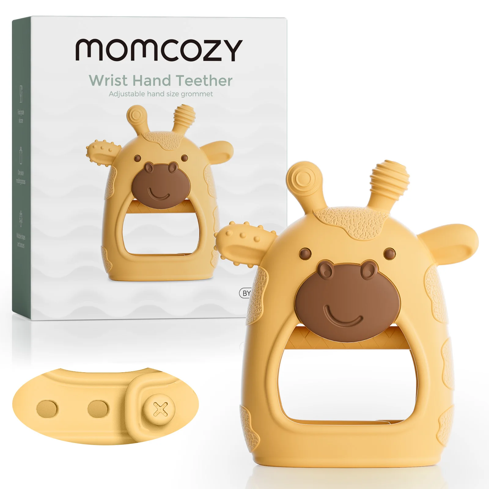 

Игрушки для прорезывания зубов Momcozy, детские игрушки для прорезывания зубов, средство для облегчения прорезывания зубов, пищевой силикон, 0-12 месяцев, незаменимая для ребенка