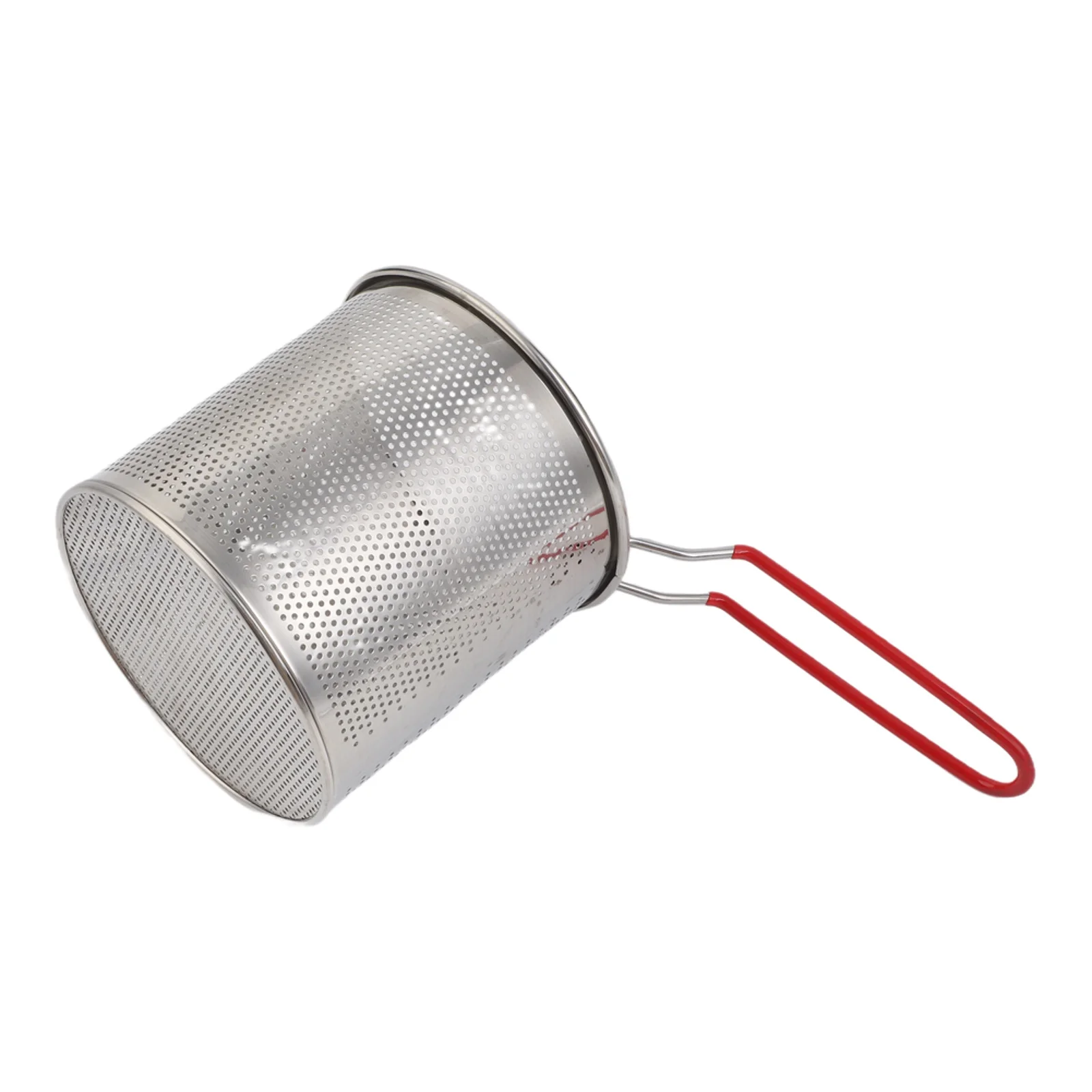 Multi Function Stainless Steel Pasta Basket for Draining Noodles Blanched Vegetables and Steaming Foods Without Needing a Sink