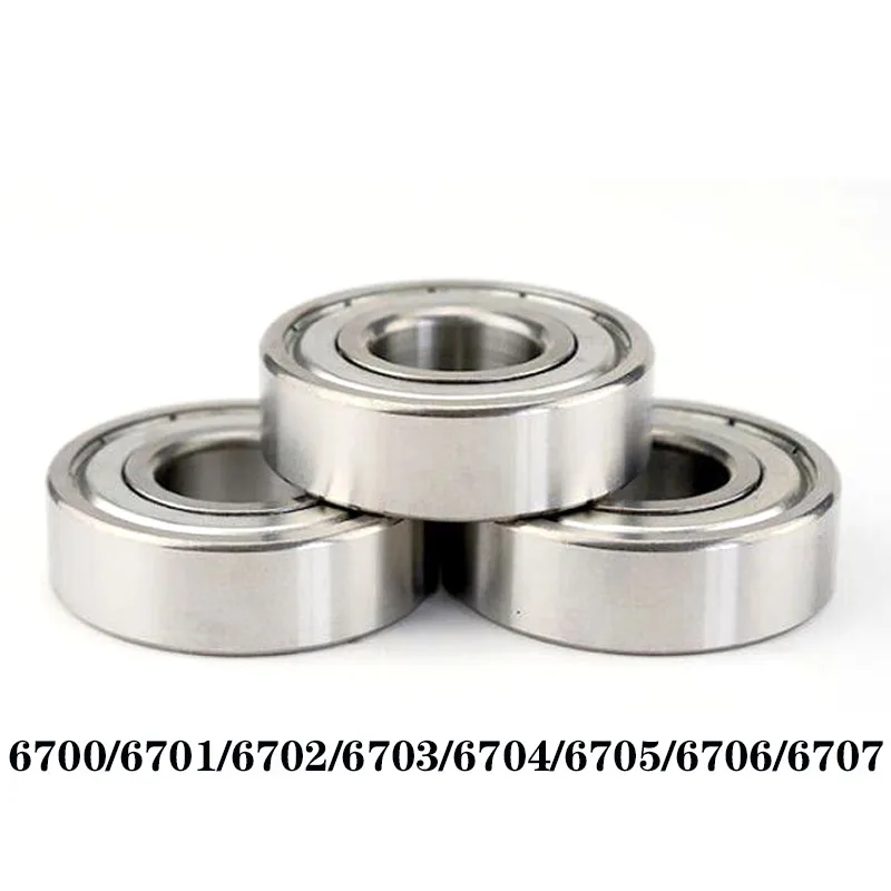 Free Shipping 5/10pcs 6700/6701/6702/6703/6704/6705-2RS ZZ Bearing Ultra Thin Wall Rubber Shielded Bearing Ball Bearings