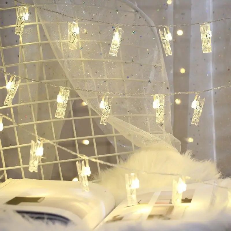 10LEDs 20LEDs Photo Clip String Lights Fairy Lights To Hang Pictures for Christmas Valentine Party Decoration