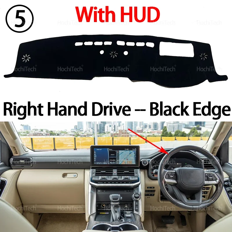 Auto Dashboard Abdeckung Vermeiden Licht Pad Instrument Plattform Abdeckung Matte Teppich Für Toyota Land Cruiser 300 LC300 ZX VX GR-S 2022-2025 – Detail 13