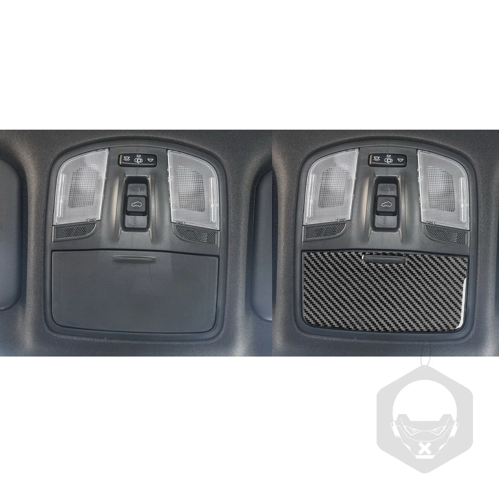 

Car Accessories Carbon Fiber Interior Roof Glasses Case Panel Decals Cover Trim Sticker Modification For Hyundai Kona 2018—2023