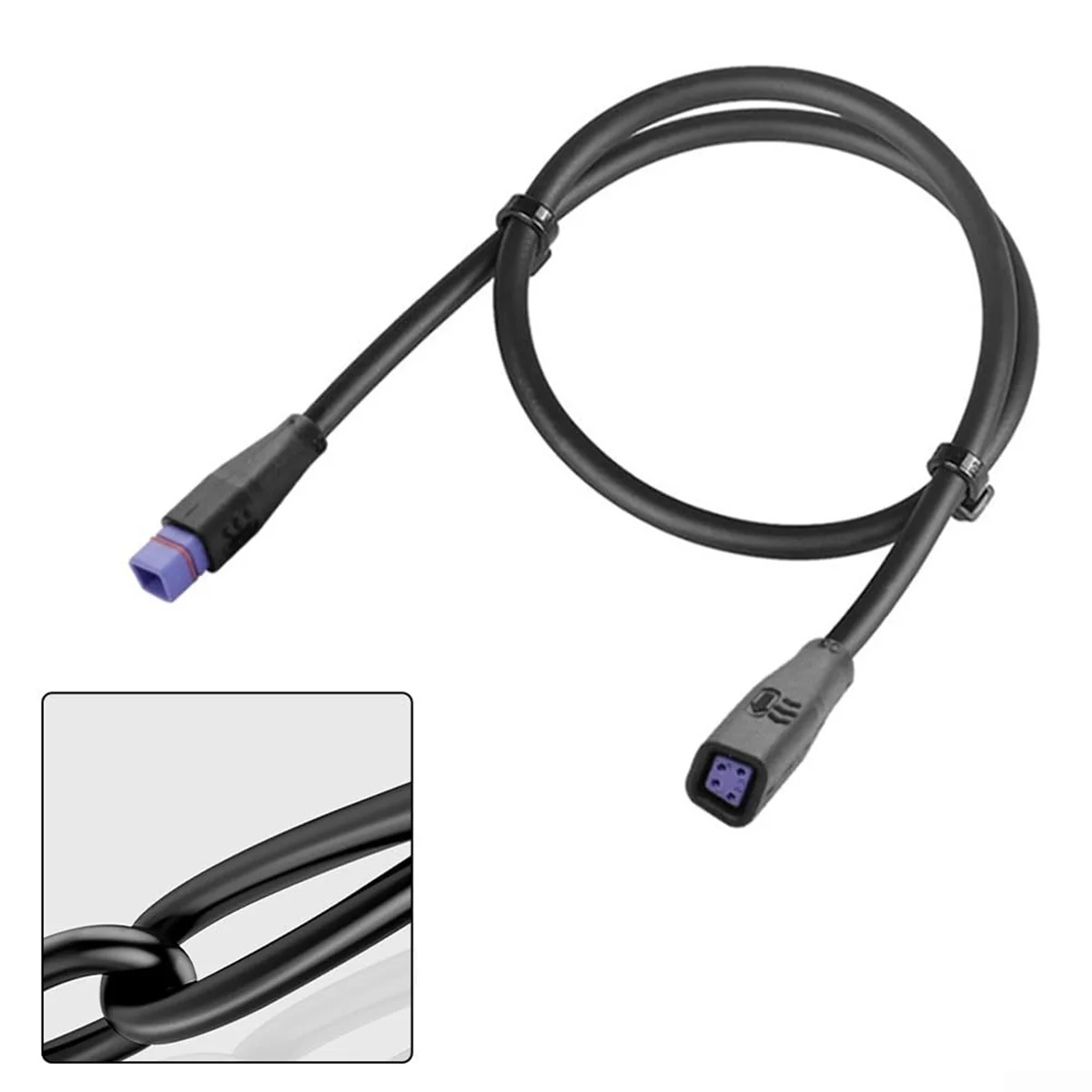●605mm E-Bike Extension Cable Signal Cable 4Pin Waterproof Special-Shaped Signal Cable 4 Pin Waterproof Connector