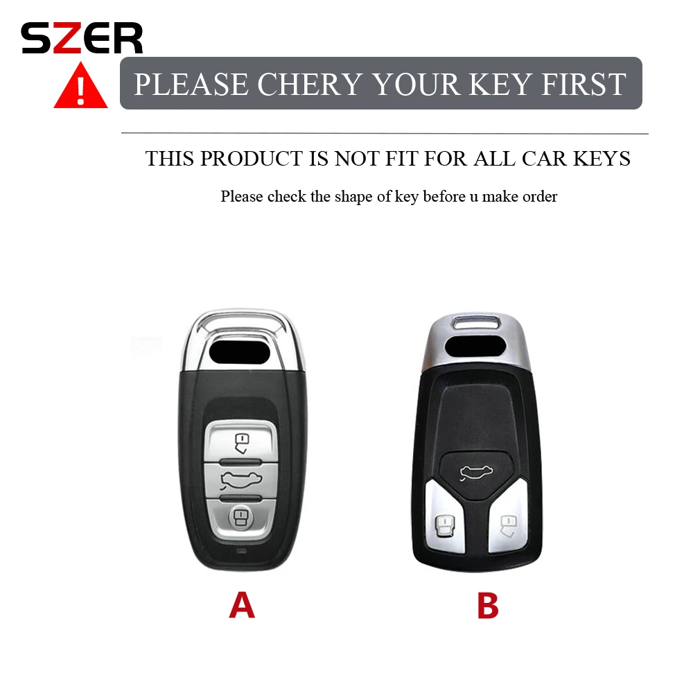 Carbon ABS Car Smart Key Case Cover For Audi A1 A3 A4 B8 B9 A5 A6 8S 8W A7 A8 Q3 Q5 Q7 4M S4 S5 S7 TT TTS TFSI RS4 RS5 RS6 SQ5