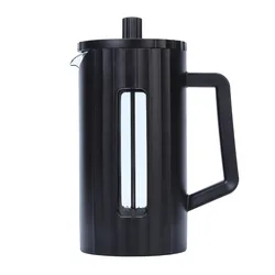 YRP French press coffee press,Coffee Maker Tea Maker,600ml,1000ml high density stainless steel mesh heat resistant glass black