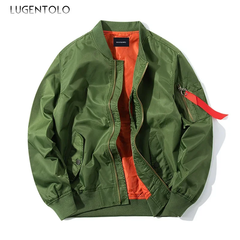 

Men Casual Jacket Fall 2024 Outdoor Windproof Bomber Coats Fashion Oblique Pocket Zip Baseball Uniform Large Size Available 8XL