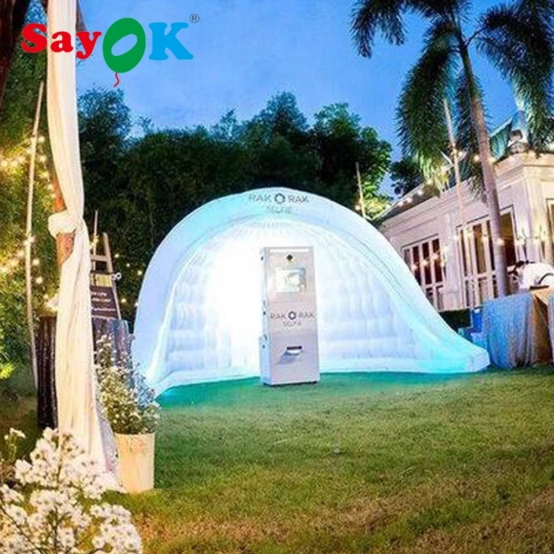 SAYOK-Tente Gonflable avec Lumières LED, 3x2.5mH, AngiLuna, Selfie Shell, ix, Événements, Spectacle, Mariage, Extérieur