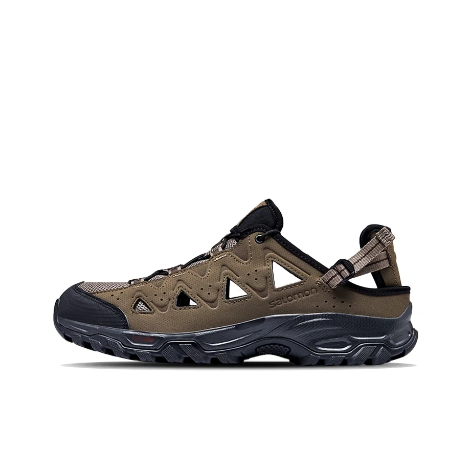 SALOMON ALHAMA Breathable Grip Support Abrasion Resistant Lightweight River Trekking Shoes Men's Dark Coffee L41036200
