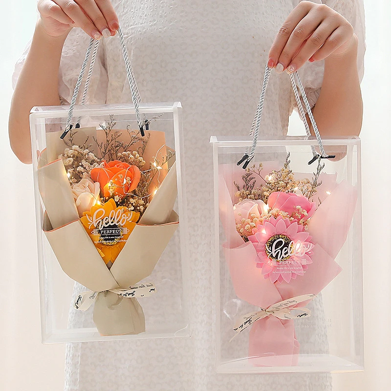 

Crochet Flower Bouquet Graduation Bouquet Hand Woven Sunflower Bouquet Knitted Artificial Flowers for Mother's Day Teachers' Day