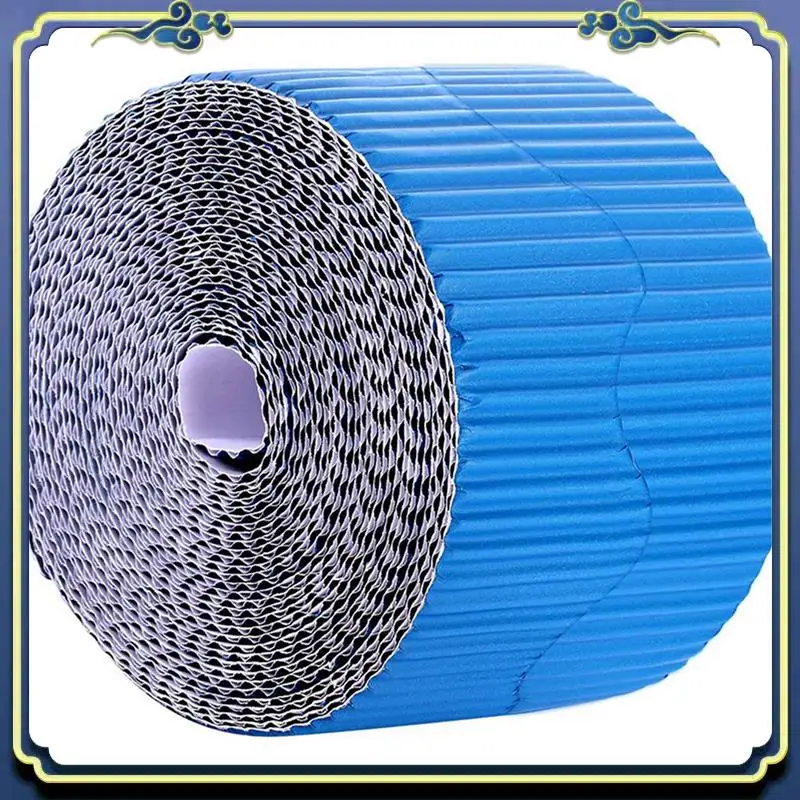 Portable 12 Rolls Bulletin Board Borders Scalloped Border Decoration Background Paper For Decorative Borders (Yellow And Blue)