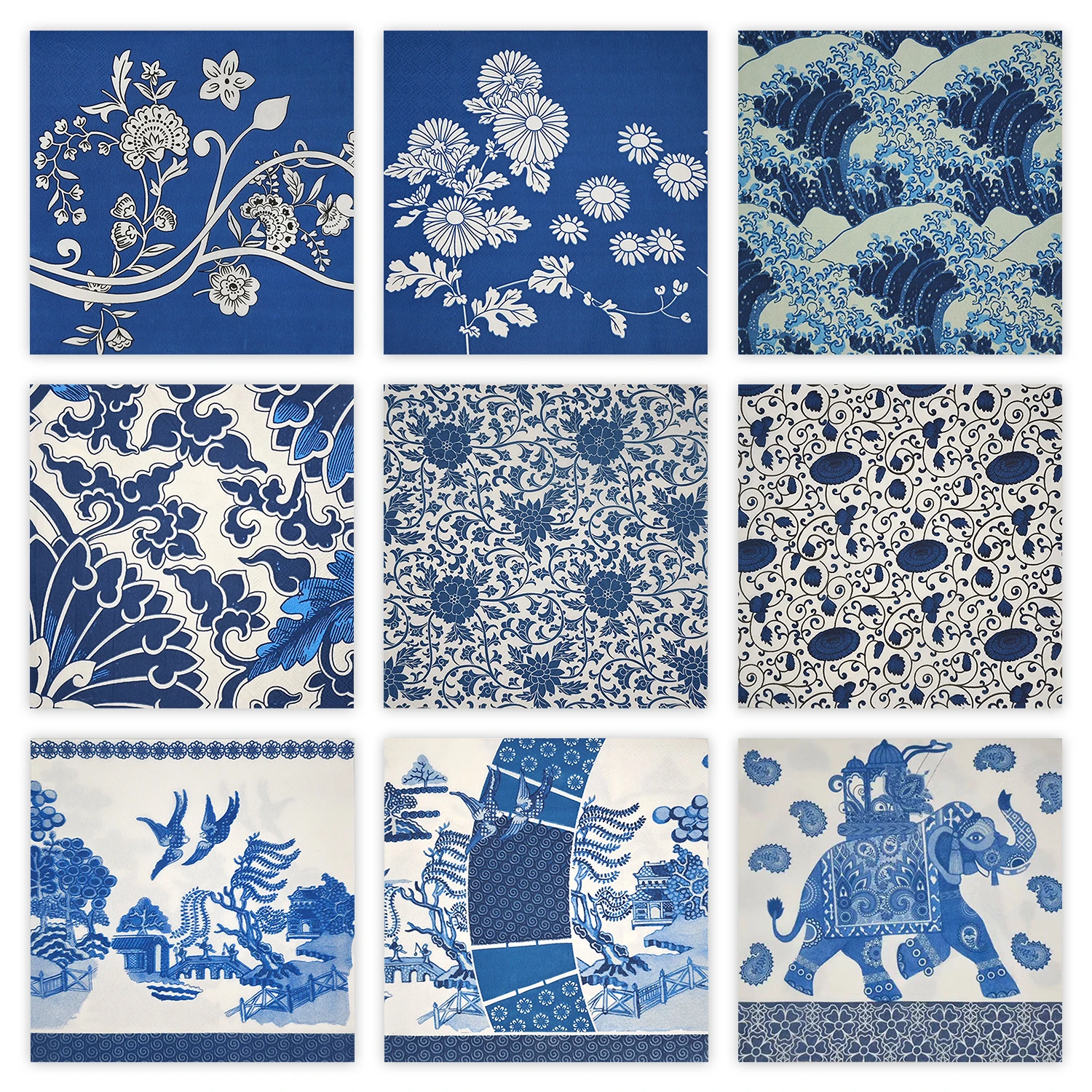 Рисунок 2 - синие и белые фарфоровые одноразовые