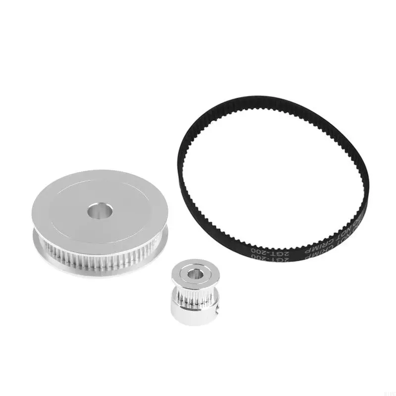 E1PC 1:3 Reduction Ratio Timing Belt Pulley 20&60 Teeth 2GT Synchronous Wheel with Width 6mm Belt for 3D Printer