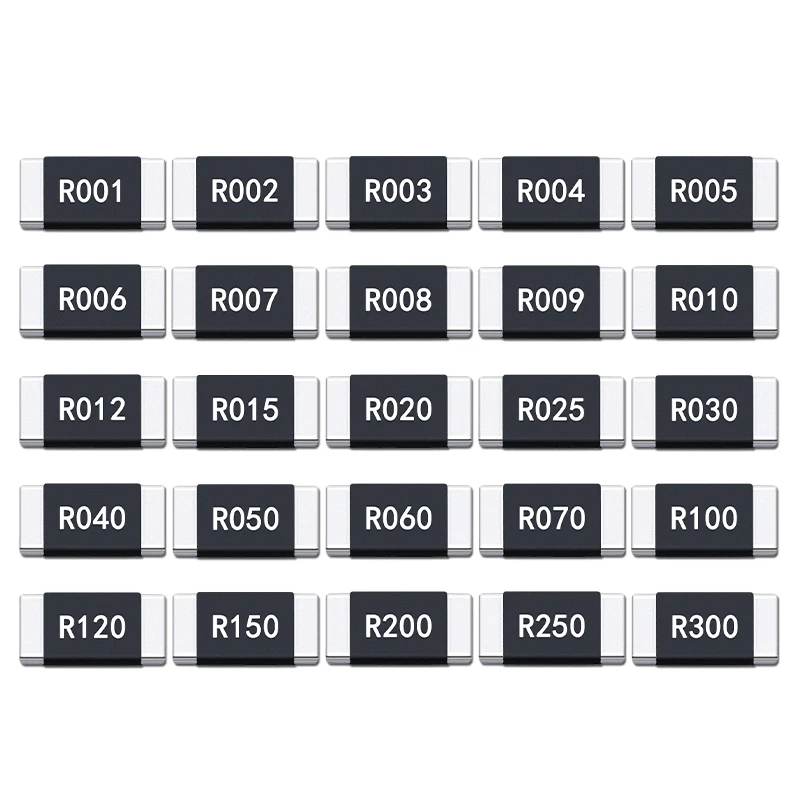 20PCS 2W Alloy Resistor R001 R002 R003 R004 R008 R009 R010 R012 R015 2512 1% R020 R025 R060 R070 R100 R120 R150 R300 6.4X3.2MM