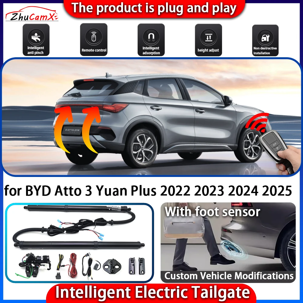 Smart Powered Tailgate System for BYD Atto 3 Yuan Plus 2022 2023 2024 2025 Automatic Intelligent Electric Trunk Lift Control Kit
