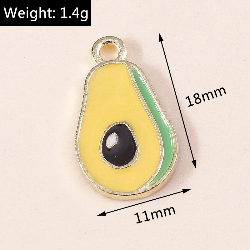20 Stück Niedliche Gemischte Frucht-Anhänger Emaille Erdbeer-Trauben-Kirsch-Charms für Schmuckherstellung Halsketten Ohrringe DIY Basteln Geschenk – Detail 7