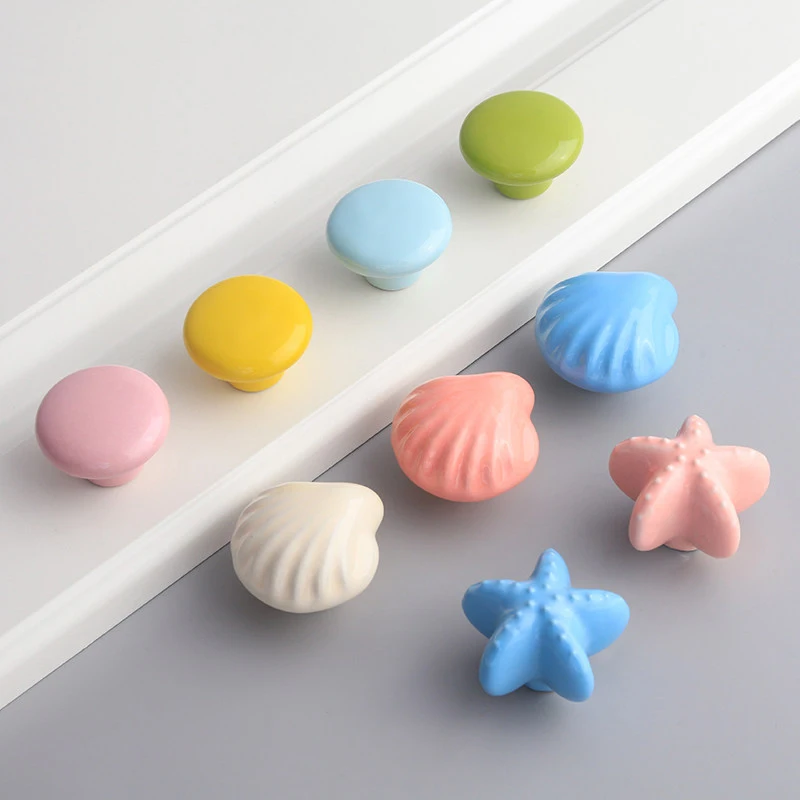Ceramic Cabinet Knobs and Handles Colorful Heart Drawer Closet Handles Furniture Handle Door Hardware