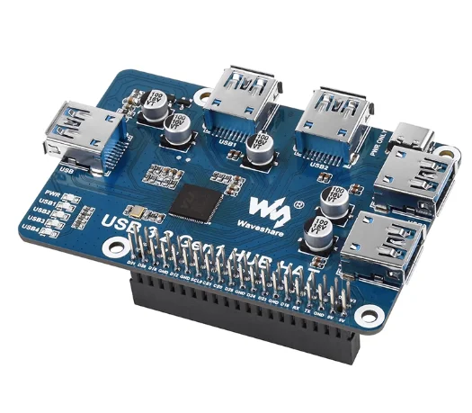 บอร์ดขยายพอร์ต USB, USB 3.2 Gen1, ฮับ USB, ตัวแปลงฮับ 4 พอร์ตแบบไม่ต้องติดตั้งไดรเวอร์