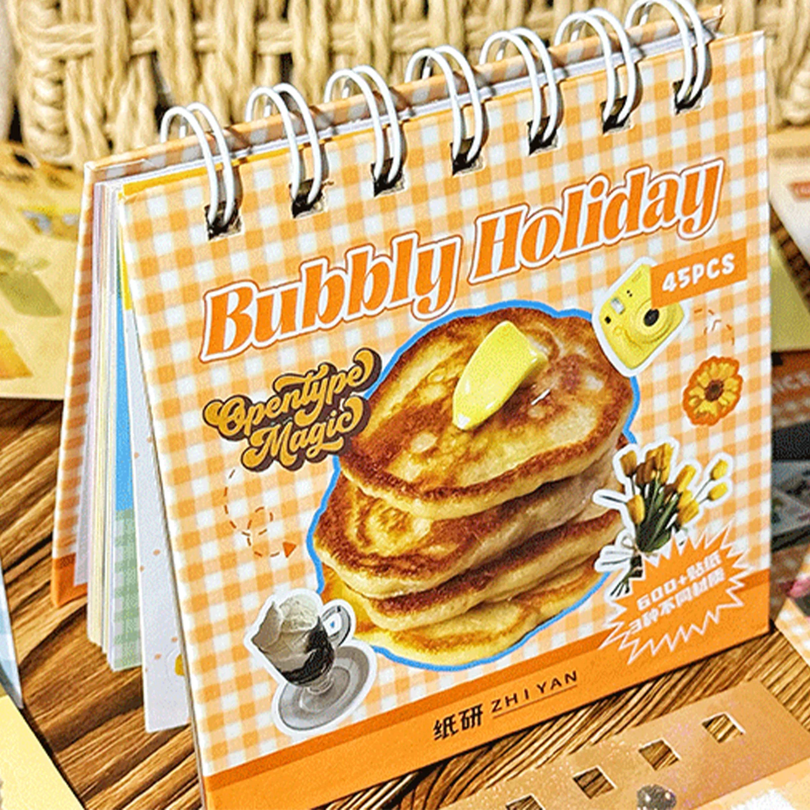 クリエイティブステッカーブックカラフルなホリデーコイルステッカーアルバムコンパクトポータブルステッカージャーナリングスクラップブッキング DIY 工芸品