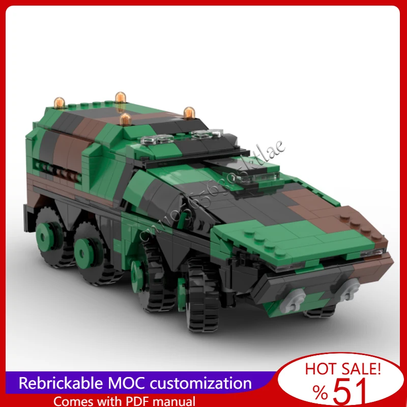 699 أجزاء MOC التمويه مركبة النقل الطبية نموذج تجميعها التعليمية الإبداعية ألعاب أطفال مفاجأة هدايا عيد الميلاد