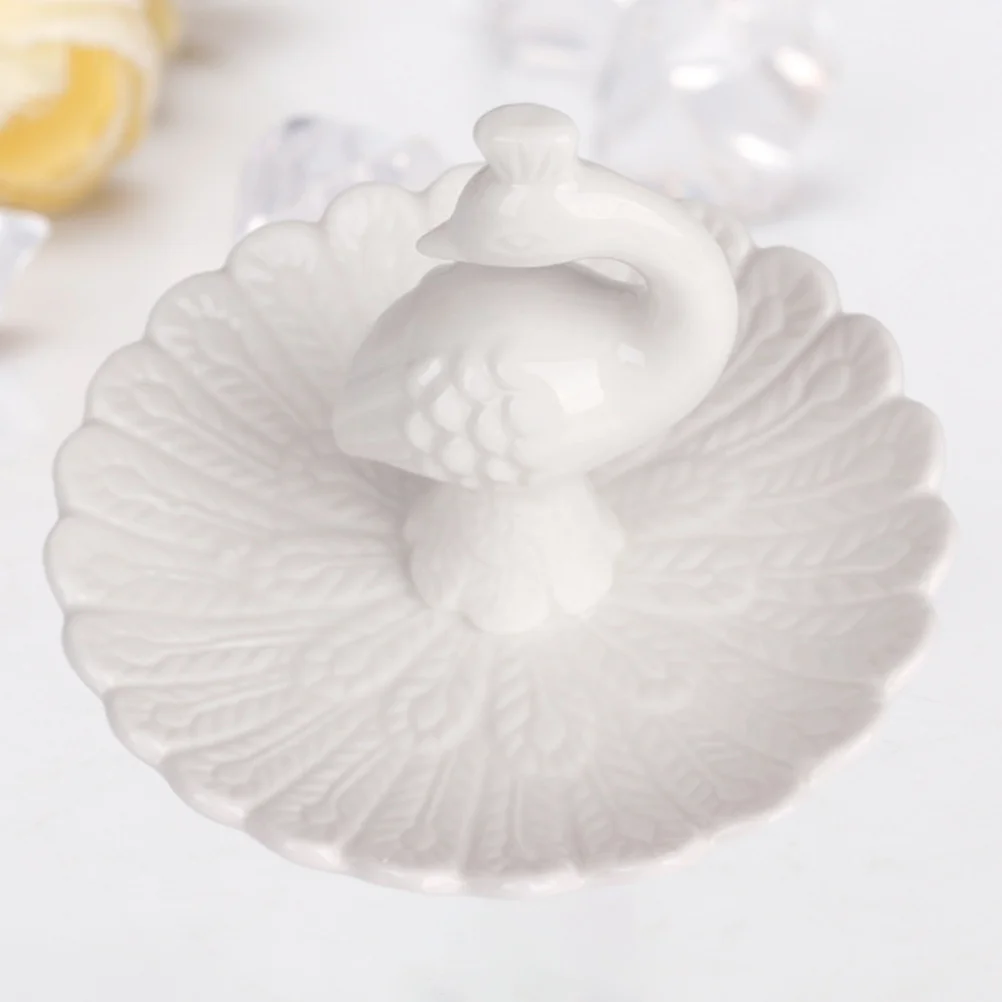 Jewelry Plate Porcelain Ring Dish Tray Earrings Storage Trinket for Women Trays