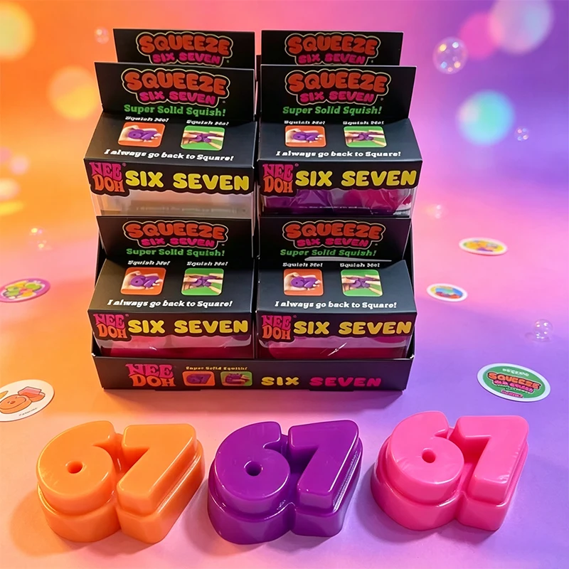 Number 67 Squeeze Toy Soft Stress Relief Squeeze Sensory Toys Office Relaxation Toy Commemorate Gifts Birthday Party Favors Hot