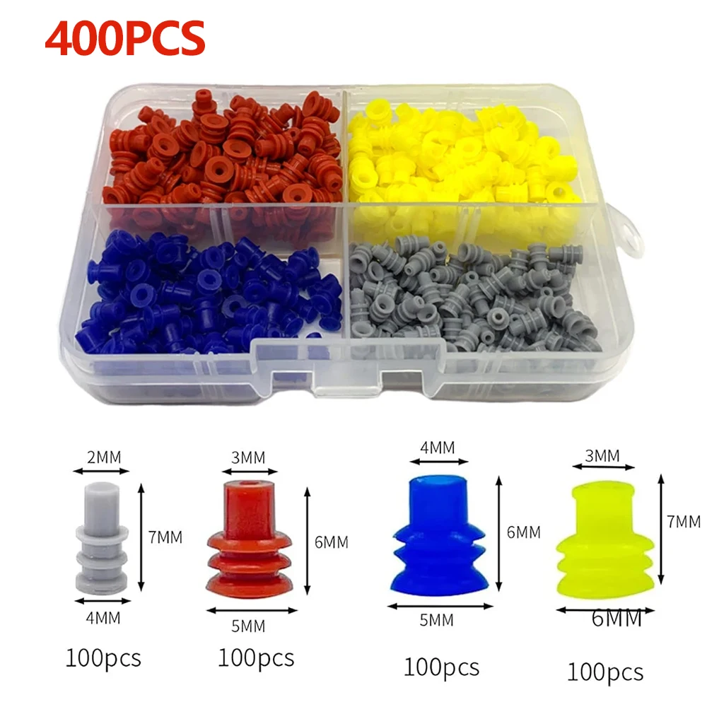 

400pcs 1.5/3.5MM Car Sealed Stopper Silicone Plug Sealing Ring Connector Waterproof Plug Car Waterproof Cover Electrical Plug