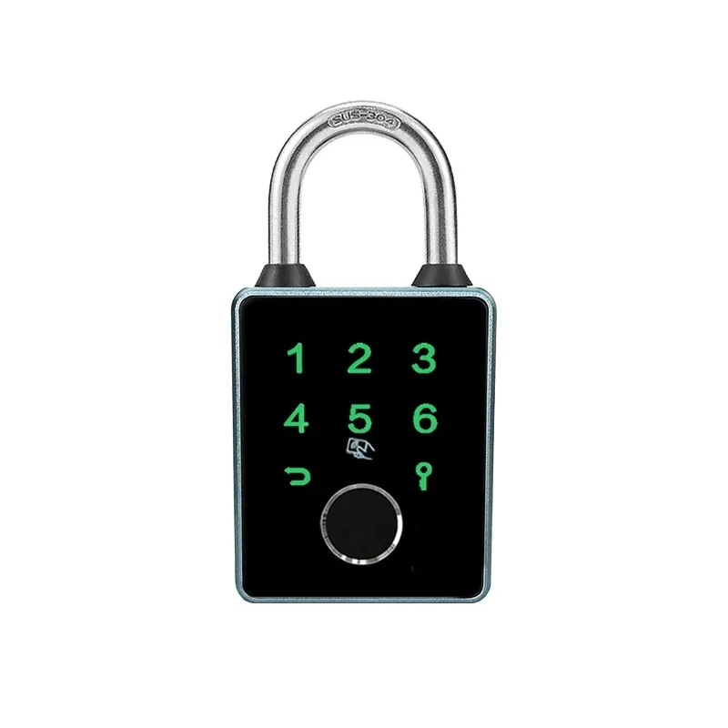 

IP65 waterproof keyless remote control smart padlock, password card, fingerprint reader