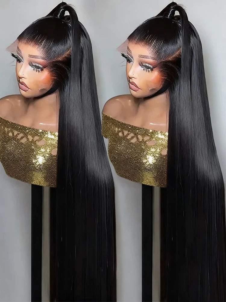 

30 40 Inch Bone Straight Human Hair Wigs 200 Density 13x6 Hd Lace Frontal Wig Brazilian Human Hair 360 Full Lace Wigs For Women